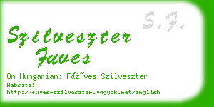 szilveszter fuves business card